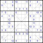 Судоку Х 12х12 #30 средний Судоку Х 12х12 #30 средний