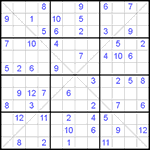 Судоку Х 12х12 #29 трудный Судоку Х 12х12 #29 трудный