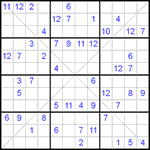Судоку Х 12х12 #26 очень трудный Судоку Х 12х12 #26 очень трудный