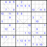 Судоку Х 12х12 #28 очень трудный Судоку Х 12х12 #28 очень трудный