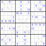 Судоку Х 12х12 #29 очень трудный Судоку Х 12х12 #29 очень трудный