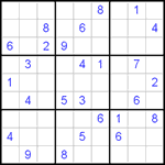 Судоку 9х9 #480 средний