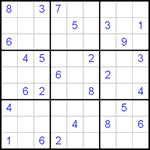 Судоку 9х9 #451 трудный