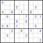 Судоку 9х9 #454 трудный