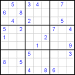 Судоку 9х9 #458 трудный