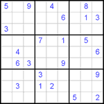 Судоку 9х9 #459 трудный