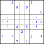 Судоку 9х9 #460 трудный