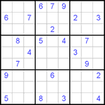 Судоку 9х9 #461 трудный