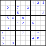 Судоку 9х9 #463 трудный