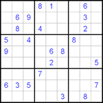 Судоку 9х9 #464 трудный