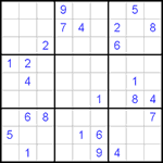 Судоку 9х9 #465 трудный