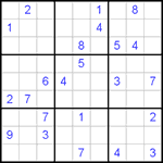 Судоку 9х9 #470 трудный