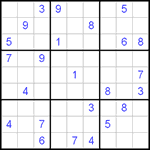 Судоку 9х9 #471 трудный