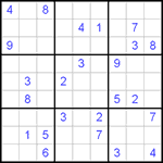 Судоку 9х9 #472 трудный