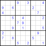 Судоку 9х9 #473 трудный