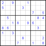 Судоку 9х9 #479 трудный