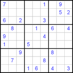 Судоку 9х9 #480 трудный