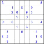 Судоку 9х9 #482 трудный