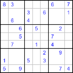 Судоку 9х9 #485 трудный