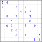 Судоку 9х9 #487 трудный