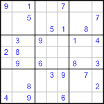 Судоку 9х9 #489 трудный