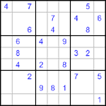 Судоку 9х9 #495 трудный