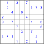 Судоку 9х9 #498 трудный