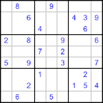 Судоку 9х9 #501 трудный