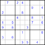 Судоку 9х9 #502 трудный