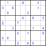 Судоку 9х9 #504 трудный