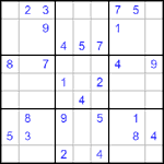 Судоку 9х9 #505 трудный