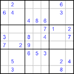 Судоку 9х9 #508 трудный