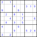 Судоку 9х9 #509 трудный