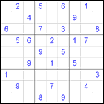 Судоку 9х9 #446 очень трудный