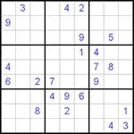 Судоку 9х9 #450 очень трудный