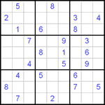 Судоку 9х9 #451 очень трудный