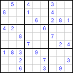 Судоку 9х9 #452 очень трудный