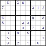 Судоку 9х9 #454 очень трудный