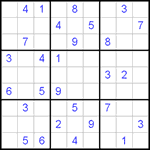 Судоку 9х9 #455 очень трудный