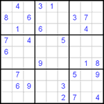 Судоку 9х9 #456 очень трудный