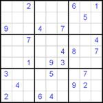 Судоку 9х9 #457 очень трудный