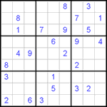 Судоку 9х9 #458 очень трудный