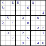 Судоку 9х9 #459 очень трудный