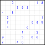 Судоку 9х9 #460 очень трудный