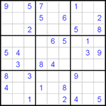 Судоку 9х9 #462 очень трудный