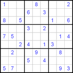 Судоку 9х9 #463 очень трудный