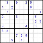 Судоку 9х9 #466 очень трудный