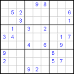 Судоку 9х9 #467 очень трудный