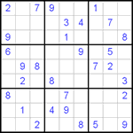 Судоку 9х9 #468 очень трудный