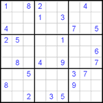 Судоку 9х9 #470 очень трудный